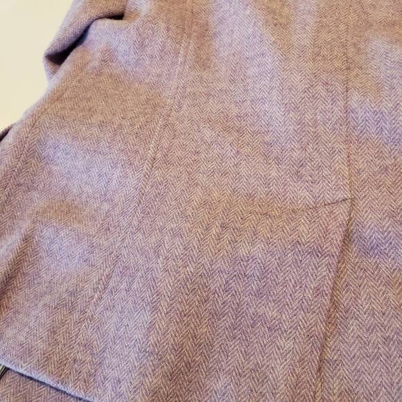 Talbots purple herringbone wool blend blazer jacket size 12 - Picture 6 of 13